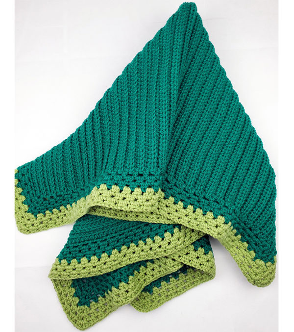 Dark green baby online blanket